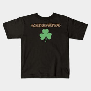 LEPRECUNT Shamrock St. Patrick’s Day Sun Shirt Kids T-Shirt